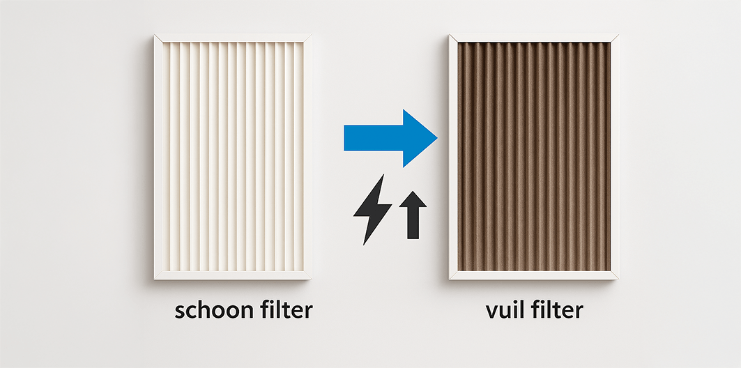 Mijn WTW-unit verbruikt ineens meer stroom, ligt dat aan het filter?